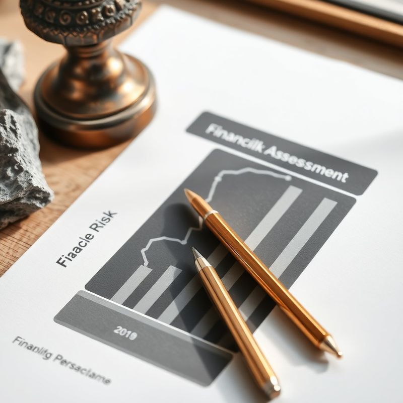 List z oceno finančnih tveganj in zlati svinčnik na charcoal mizi